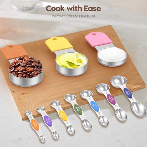 Magnetic Measuring Cups and Spoons Set (15 Count)