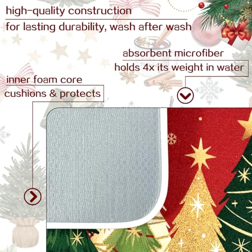 Christmas Tree Dish Drying Mat