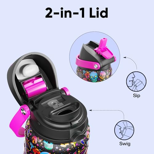 Insulated Water Bottle with Straw
