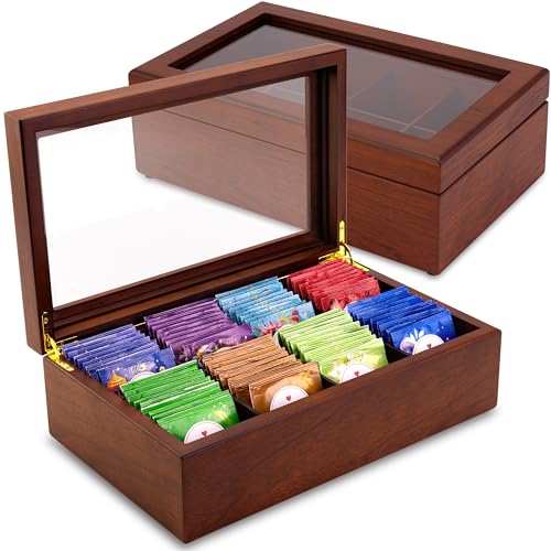Tea Box Luxury Wooden Tea Bag Organizer from The Apace Premier Collection
