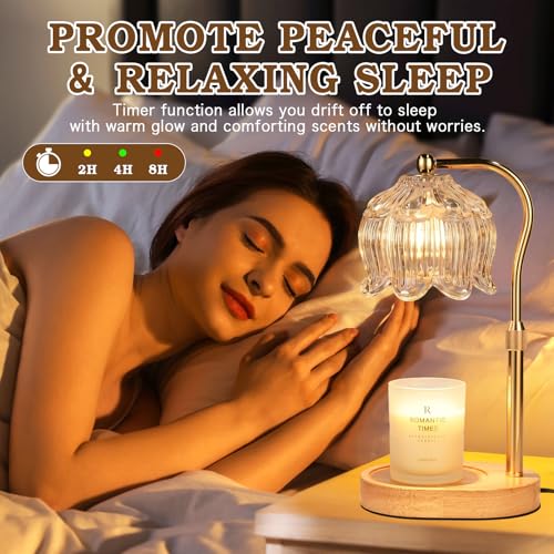 Flower Candle Warmer Lamp with Timer