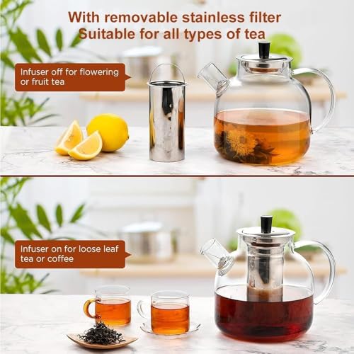 Glass Teapot with Removable Infuser