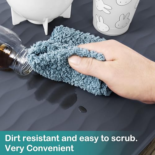 Waterproof Silicone Under Sink Mat 40'' x 22'' Shelf Liner for Kitchen and Bathroom