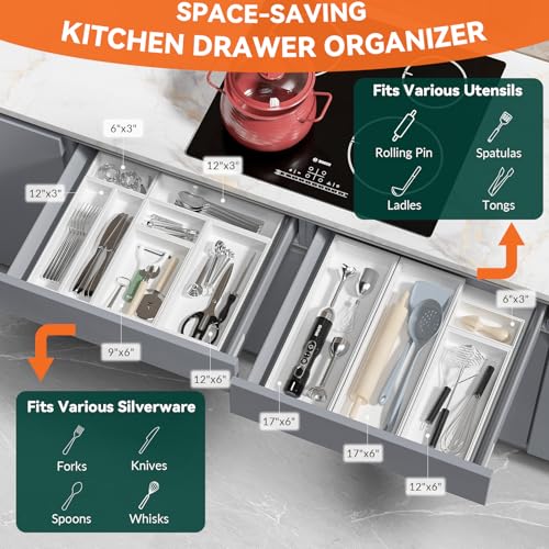 Bamboo Kitchen Drawer Organizer (2 Count)
