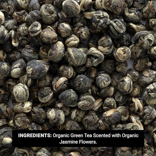 Organic Jasmine Pearls Green Tea (16 Ounce)