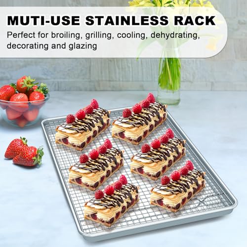 24 Inch Baking Sheet Pans with Rack Set (2 Count)