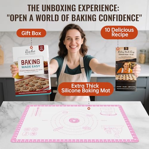 Non Slip Silicone Baking Mat With 10 Useful Recipes