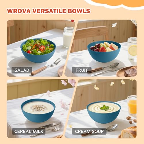 Wheat Straw Bowls with Lids Set of 4