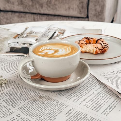 Mora Ceramic Latte Art Mug With Saucer