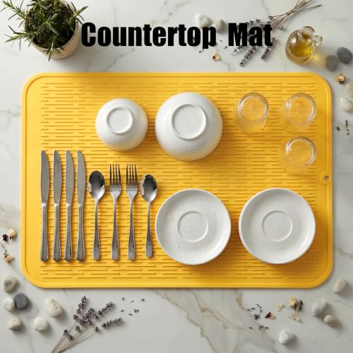 Silicone Dish Drying Mat for Multiple Usage