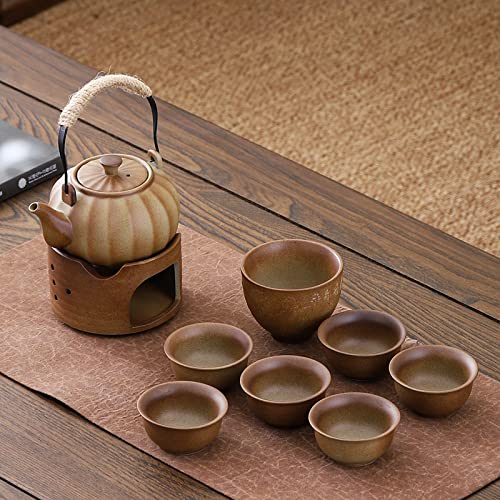 Lifting Beam Pot Style Rough Pottery Tea Set