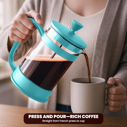 Borosilicate Glass French Press Coffee Maker 34 Oz