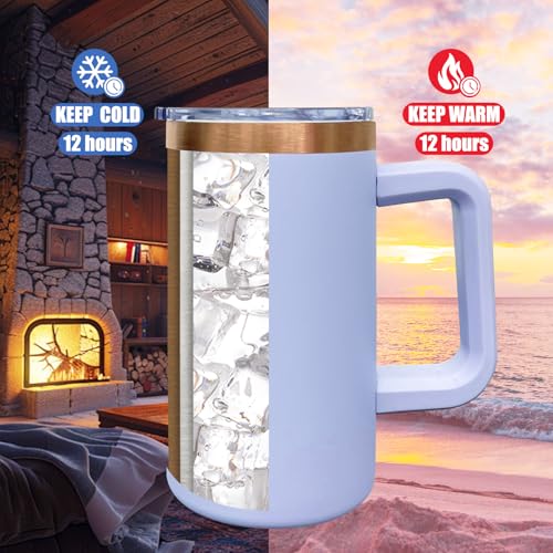 22oz Insulated Coffee Mug Bulk with Handle and Lid Lilac