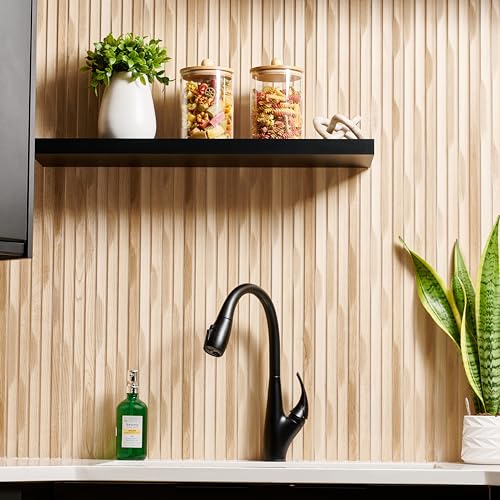 Set of 2 Glass Canisters for Kitchen Counter with Airtight Bamboo Lids + Marker & Labels (2 Count)