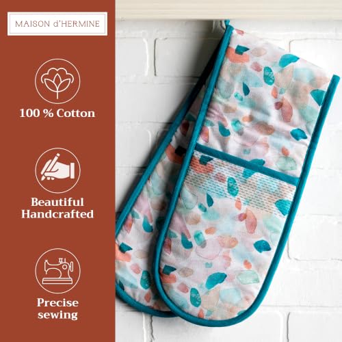 Double Oven Mitts 100% Cotton Double Oven Glove