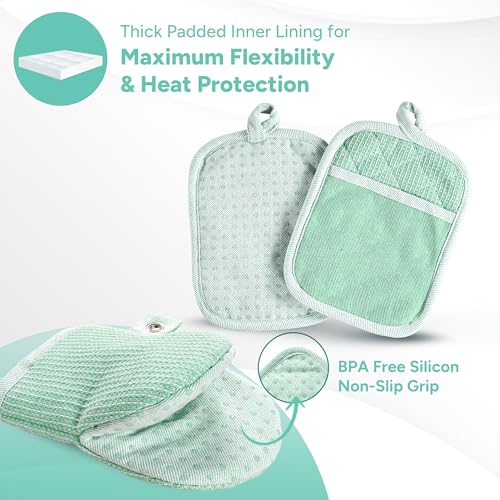Potholders & Oven Mitts Heat Resistant (8 Count)