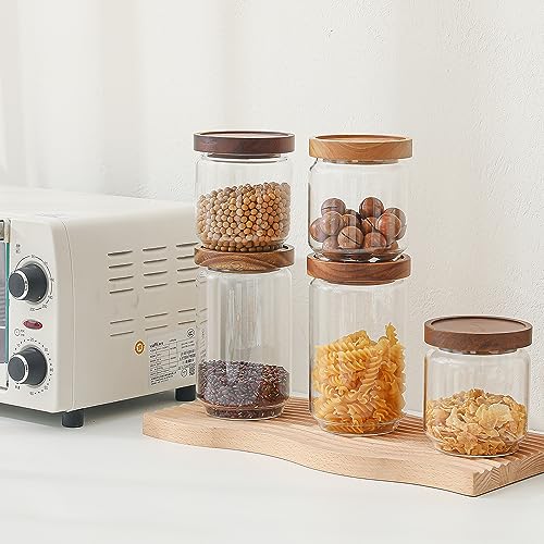 25 OZ Glass Jars 6 Pack with 112 Labels (6 Count)