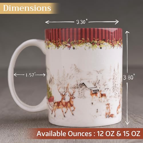 Coffee Mug with Handles Tea Cups (2 Count)