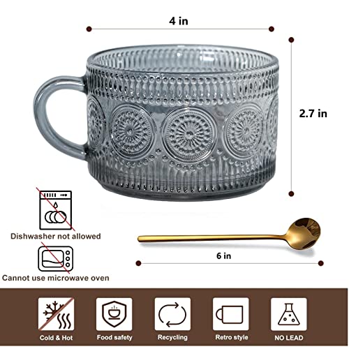 Vintage Glass Coffee Mugs