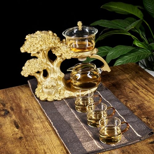 Glass Teapot Set with Infuser Semi Automatic Tea Set Magic Teapot