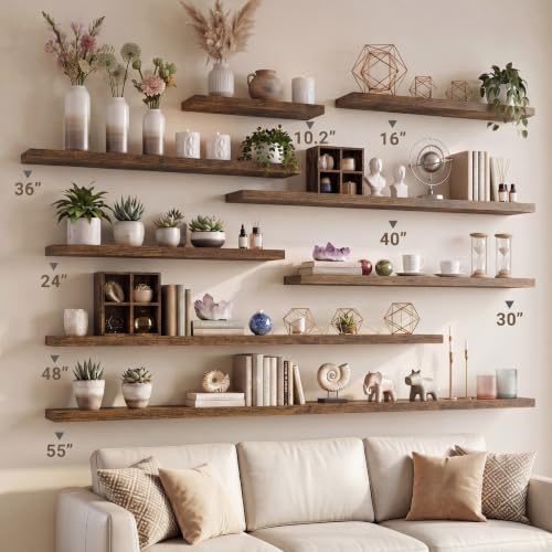 10 Inch Deep Floating Shelves 40” Set of 2 (2 Count)