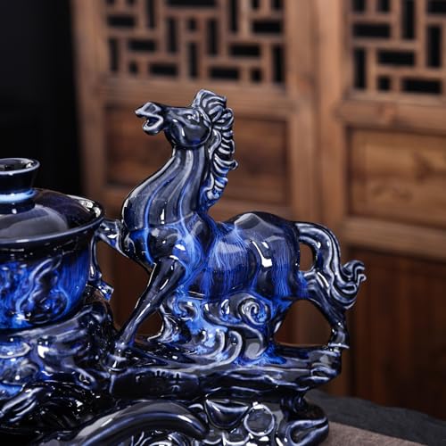 Ceramic Teapot with Infuser Horse Tea Set