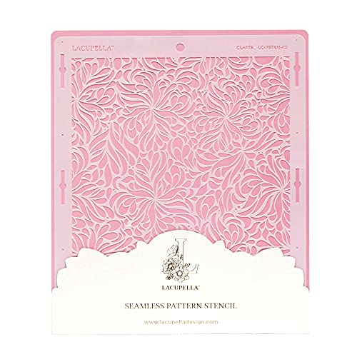 Cake Stencil Seamless Delicate Pattern for Decorating Tall Double Barrel Cake to Use with Buttercream