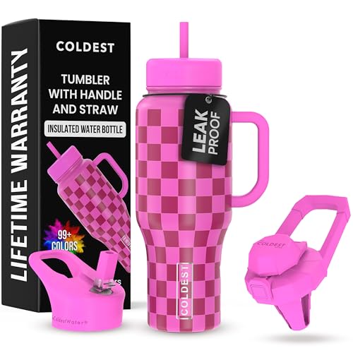 Coldest Tumbler with Handle and Straw