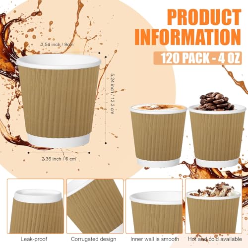 500 Pack Paper Espresso Coffee Cups (500 Count)