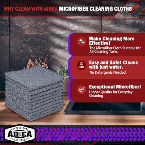 Microfiber Cleaning Cloth Grey 50PK (50 Count)