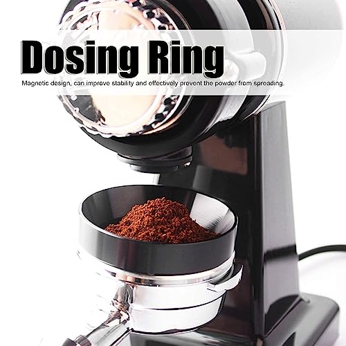 Dosing Rings Aluminum Coffee Powder Dosing Rings Funnel with Magnetic Replacement Coffee Maker Accessory Black