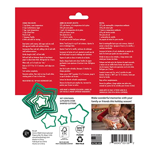 International Star Tree Cookie Cutters to Make 3D Tree (10 Count)