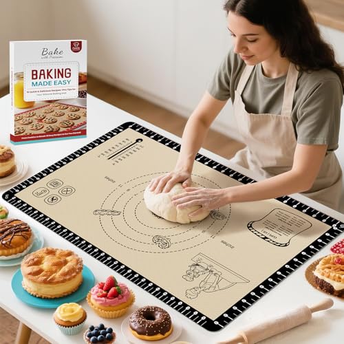 Extra Thick Silicone Baking Mat with 10 Easy Recipes