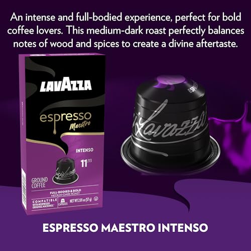 Espresso Maestro Intenso Aluminum Capsules Compatible with Nespresso* Original Machines (60 Count)