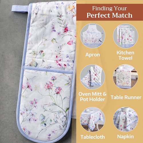Double Oven Mitts 100% Cotton Double Oven Glove