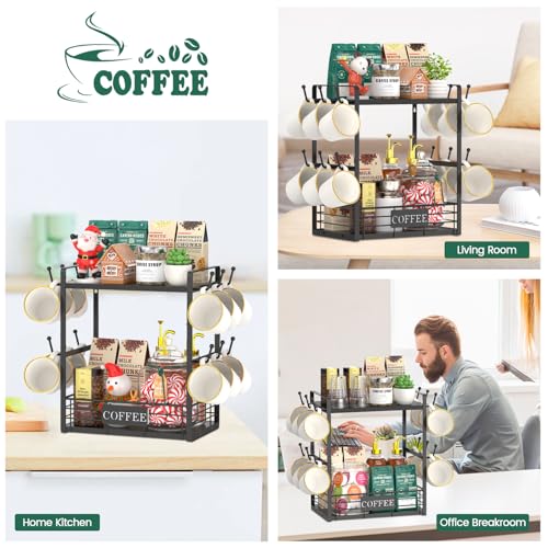 Coffee Mug Cup Holder Tree Bar Station Organizer