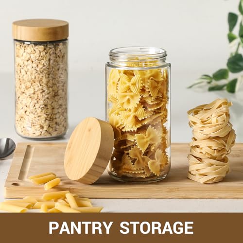 4 pack 24oz Glass jars with Airtight Lids