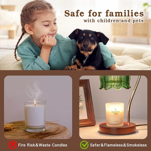 Green Candle Warmer Lamp with Timer