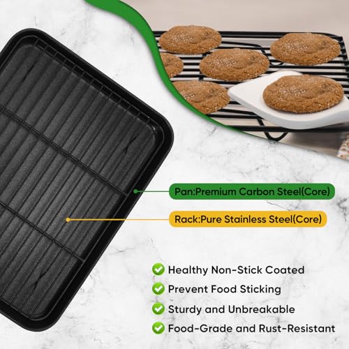 Nonstick Baking Oven Pan with Rack for Cookie