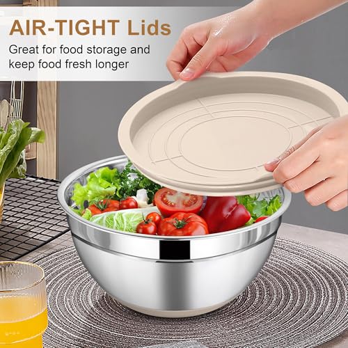6 Piece Mixing Bowls Set with Airtight Lids (12 Count)
