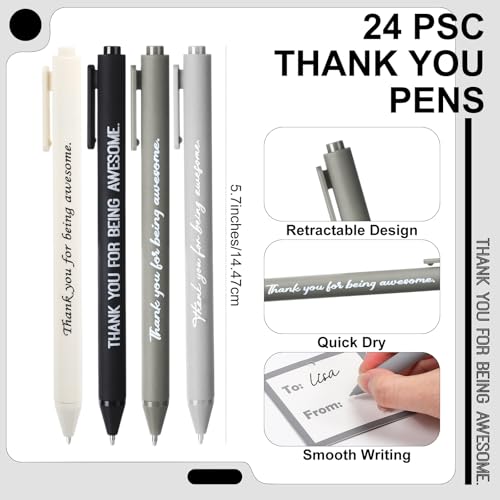 6 Set Employee Appreciation Gifts Include Thank You Staff Mug Gift Set 12 oz Appreciation Mugs Inspirational Pens Tags for Employee Staff Team Group (6 Count)