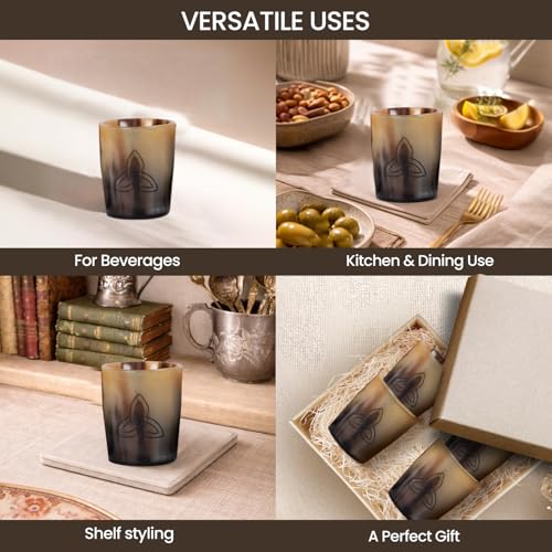 Viking Horn Shot Glasses Set of 8 (8 Count)