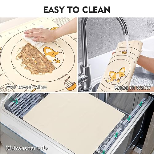 Silicone Baking Mat Sheet and Pastry Dough Cutter