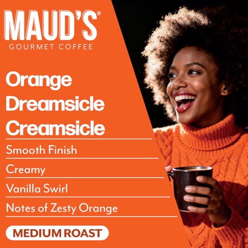 Maud’s Orange Creamsicle Jamaican Rum Biscotti & Oatmeal Cookie Coffee 72ct (72 Count)