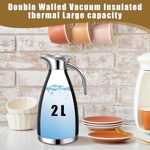 2 Pcs 68oz Thermal Coffee Carafe for Keeping Hot (2 Count)