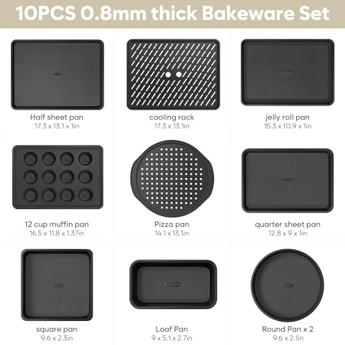 10 Piece Nonstick Bakeware Set (10 Count)