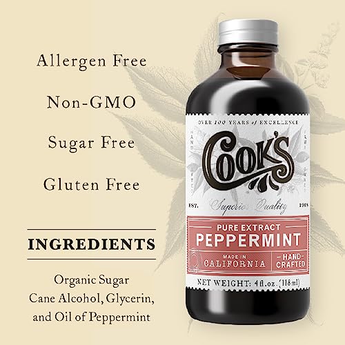 Pure Peppermint Extract for Baking (4 Fl Oz)
