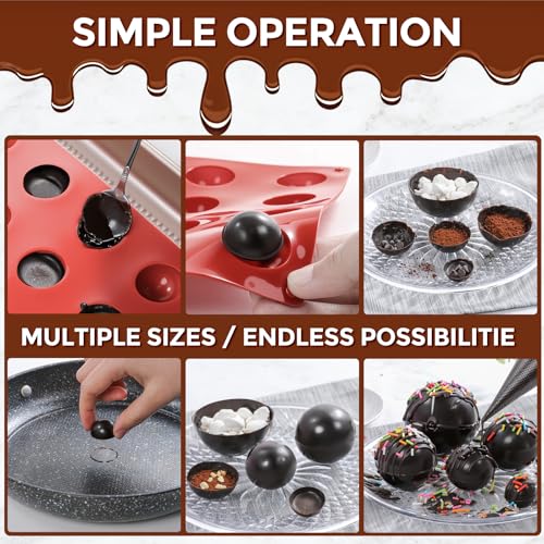 24 Holes Silicone Hot Chocolate Bomb Molds (2 Count)