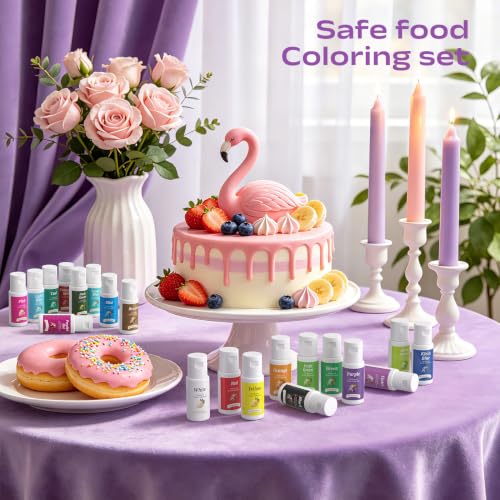 Oil Based Food Coloring for Chocolate 20 Colors .7 Fl Oz Bottles Food Grade Edible Dye for Baking Candy Melts (14 Fl Oz)