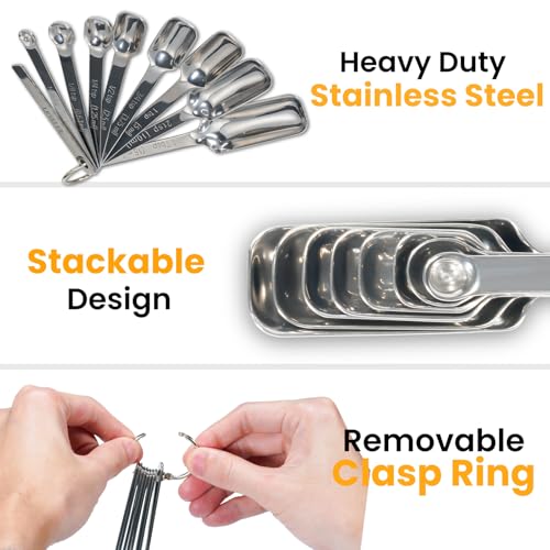 23 Pcs Stainless Steel Measuring Spoons Set with Leveler (23 Count)